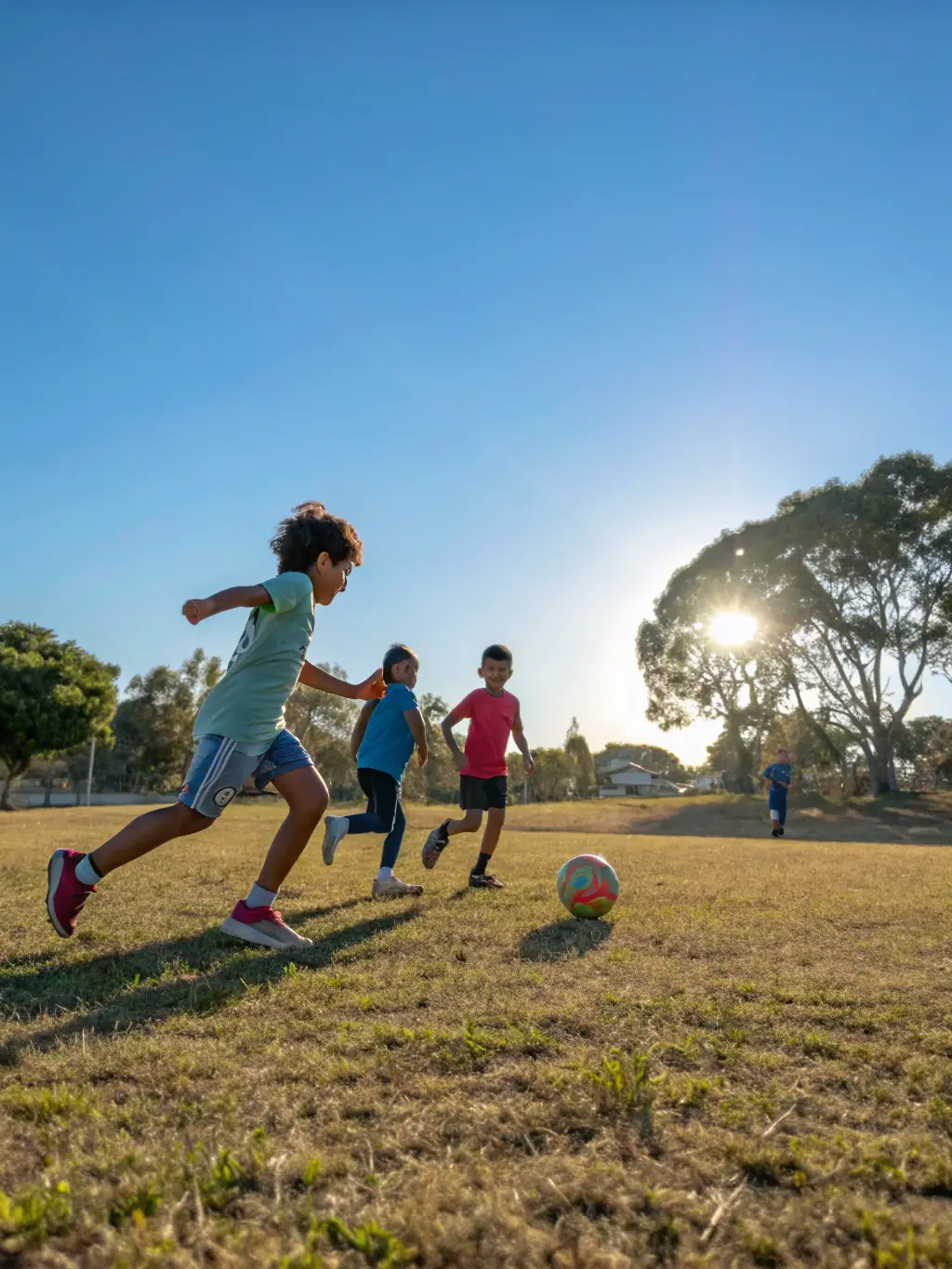 A vibrant image of children participating in a soccer training session at ASSOCIATION SPORTIVE DU RIPAULT, showcasing teamwork and active engagement.