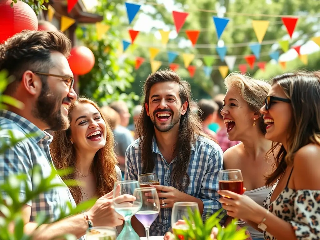 A photograph of participants in a social event, laughing and interacting, showcasing the social inclusion activities of AFAPEI DU CALAISIS.