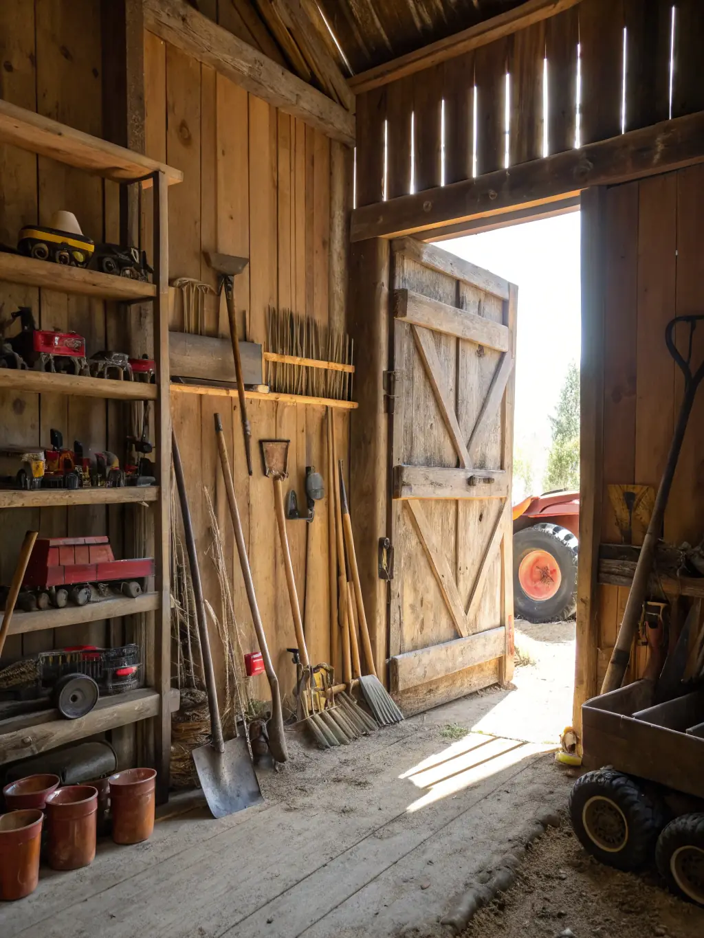 A photograph of restored antique farming equipment, illustrating the society's commitment to preserving agricultural heritage.